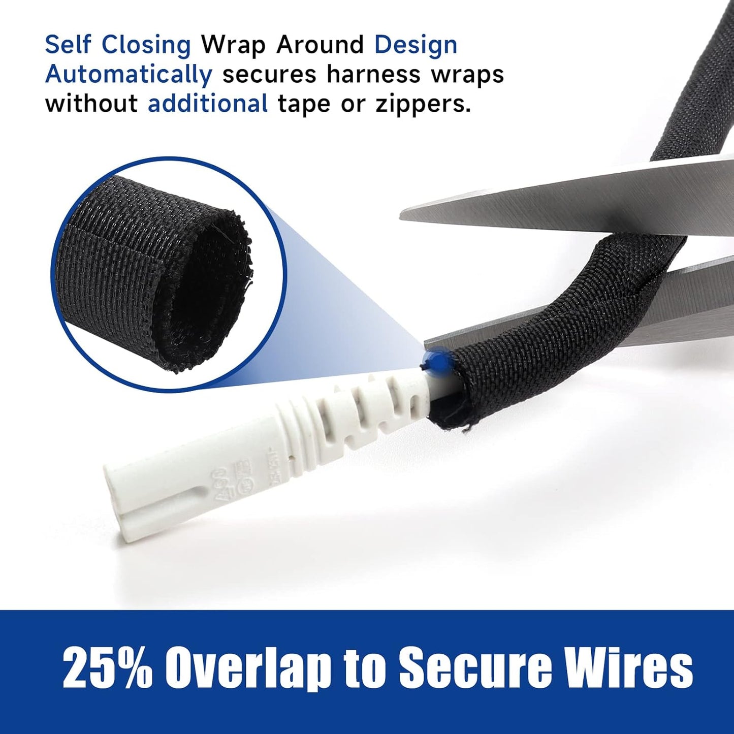 Automotive Wire Sheathing Split Wire Loom Braided Mesh Woven Cable Sleeve for Wires/Cable Cord Protector (1/2" - 48 Feet)