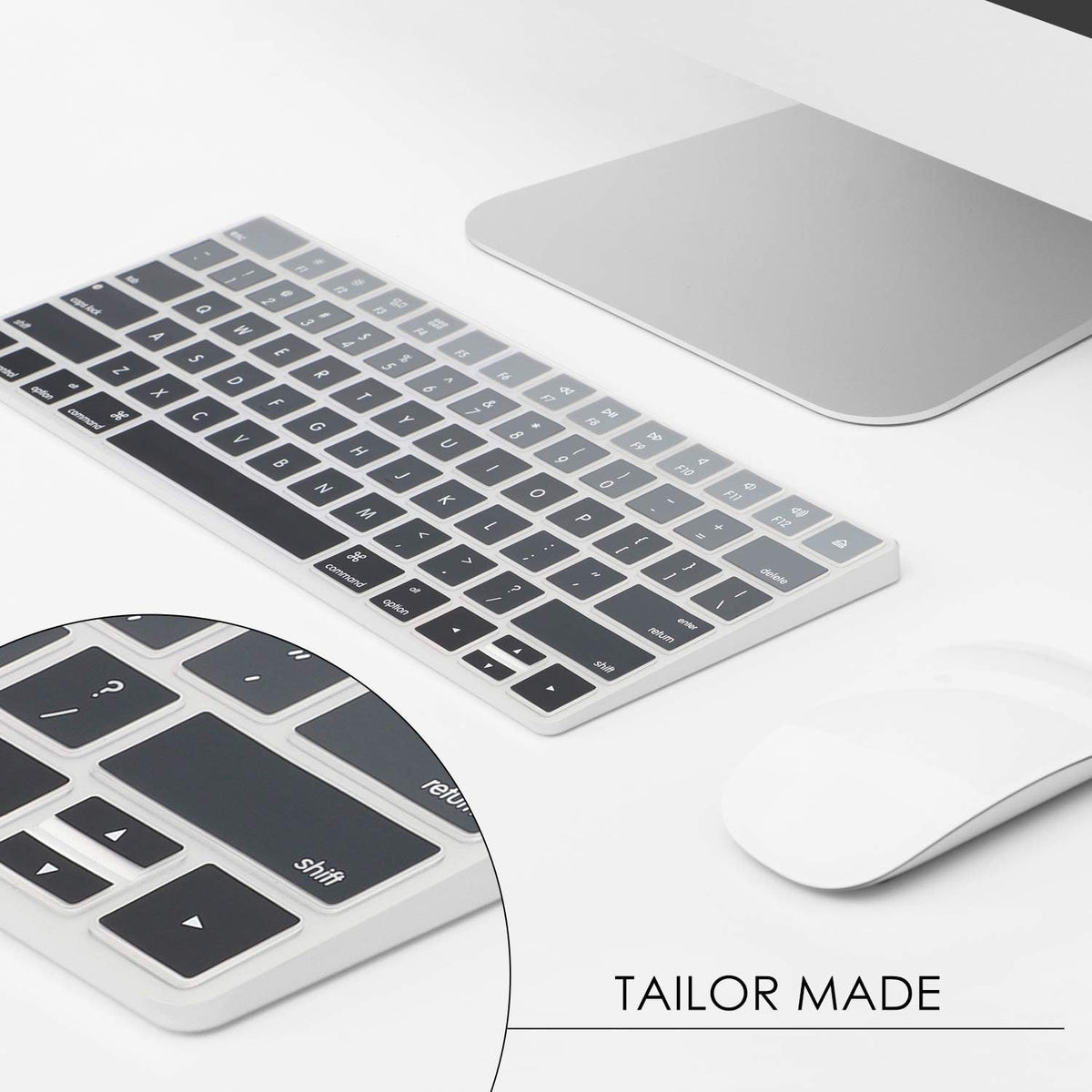 Allinside Ombre Gray Cover for Apple Magic Keyboard (MLA22LL/A) with US Layout