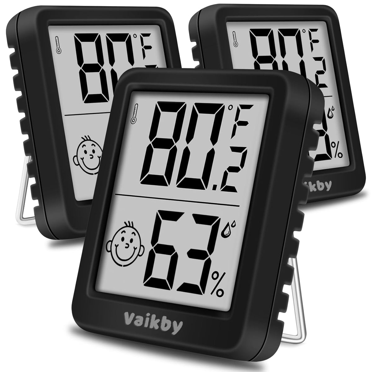 Indoor Humidity Meter Hygrometer 3Pack, Room Thermometer for Accurate Room Temperature Monitor, Digital Hygrometer with Indoor Thermometer for Home, Baby Nursery, and Humidity Sensor Enhanced Comfort
