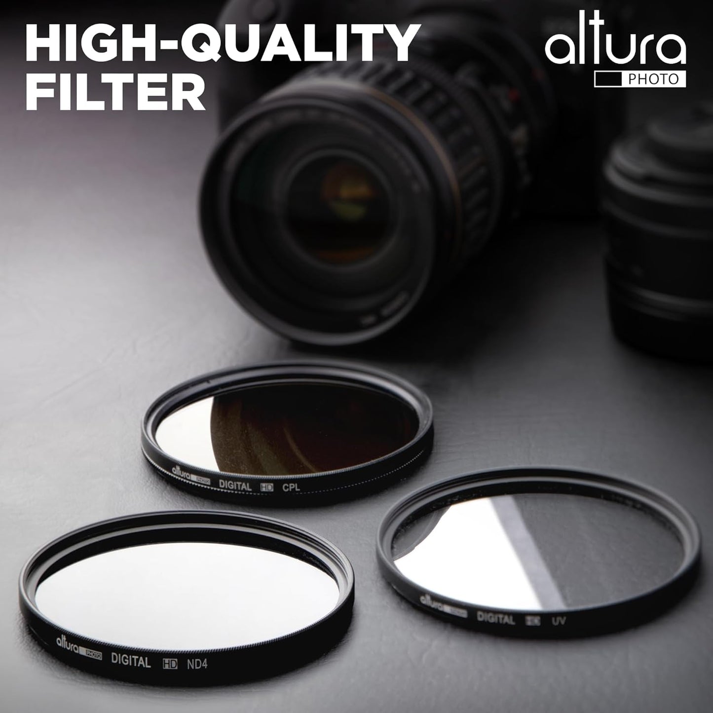 Altura Photo 40.5mm Lens Filter Kit - Multi-Coated UV Protector, CPL Polarizing and ND Neutral Density Filters + Case for Camera Accessories & Lenses
