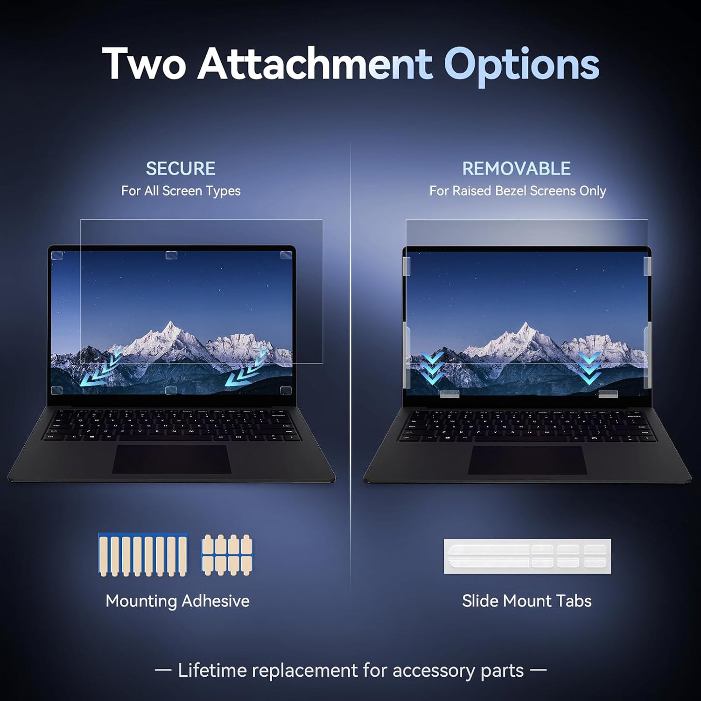 Laptop Privacy Screen 17 Inch Compatible With Lenovo Hp Dell Acer Asus Thinkpad Envy Xps, 16:10 Aspect Removable Anti Glare Blue Light Filter Protector, 17in Computer Monitor Privacy Shield