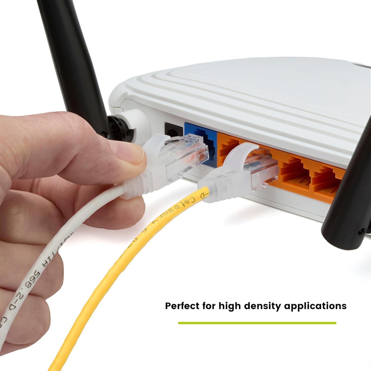TRUECABLE Cat6 Component Rated Patch Cable, Unshielded (U/UTP), 3ft, Yellow, 28AWG Solid Copper, Snagless 10G High-Speed Ethernet Cable, PoE++ 4PPoE 100W, UL Listed, RoHS-3, 1 Pack