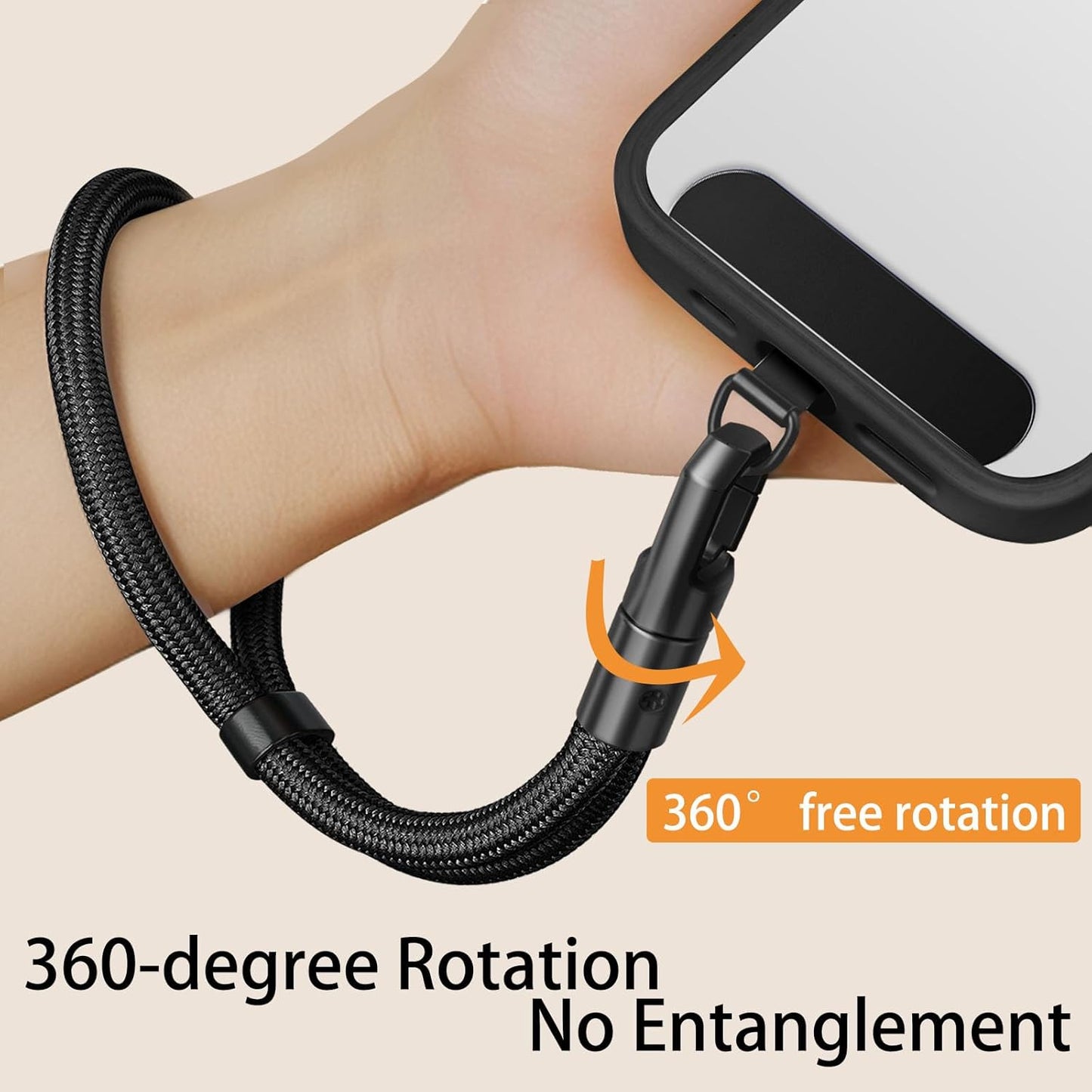 Phones Strap Lanyard, Phone Camera Wrist Strap Wrist Lanyard for iPhone Case Camera, Anti Theft Lanyard with 360° Rotating Hook, Chain Wristlet for Travel