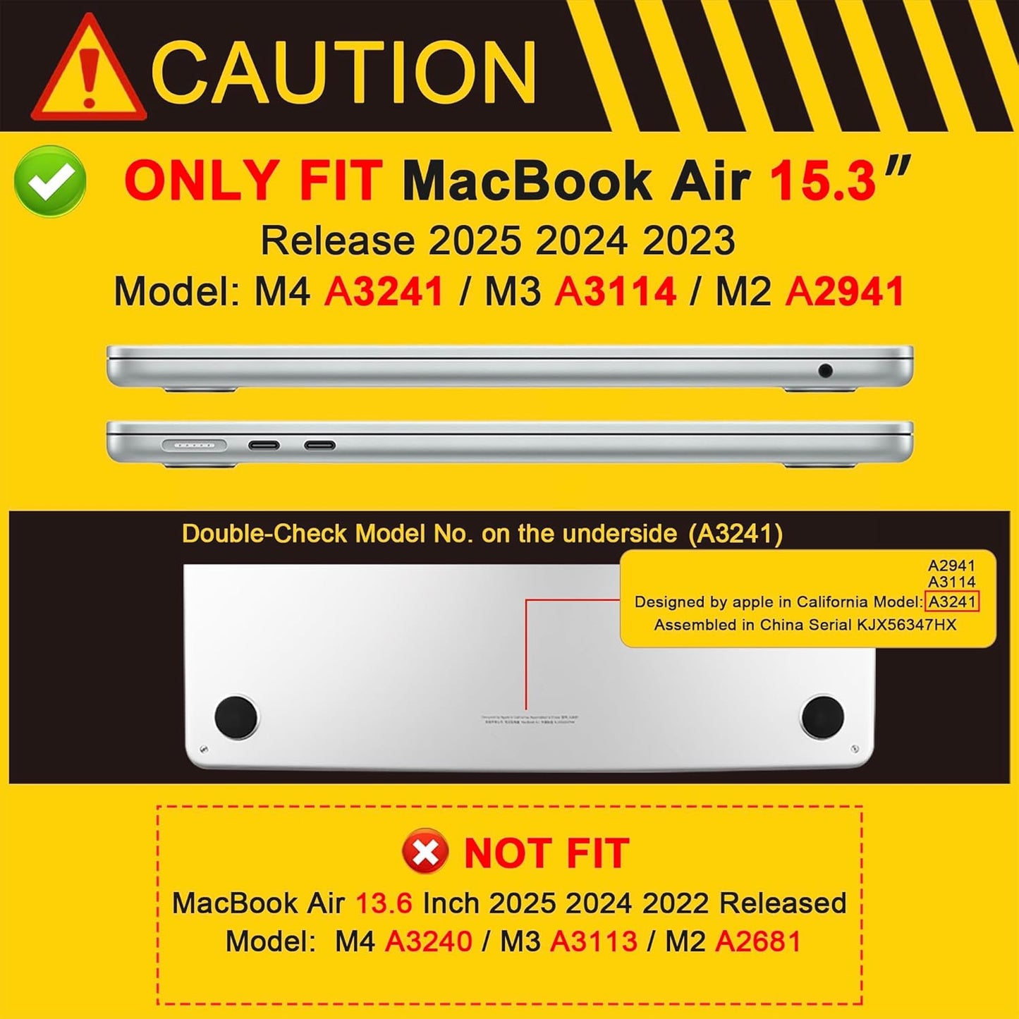 MEEgoodo for M4/M3/M2 MacBook Air 15.3 inch Case 2025 2024 2023, Case Fit Model (A3241/A3114/A2941) for MacBook Air 15 inch, Laptop Hard Shell with Keyboard Cover, Space & Animals