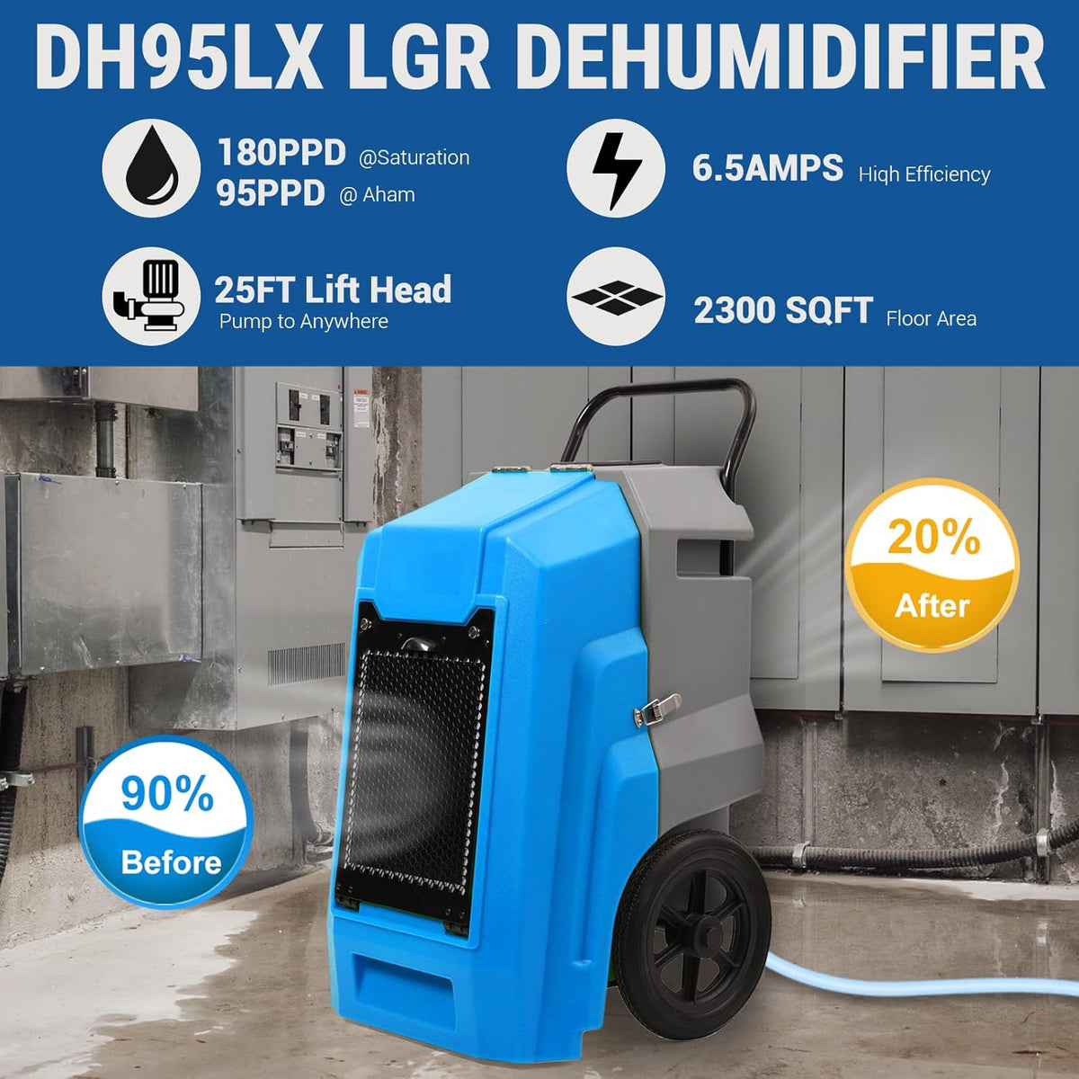MOUNTO Water Damage Restoration Combo Package Deals (12xAir Mover, 2x Air Scrubber, 2x LGR Dehumidifiers)