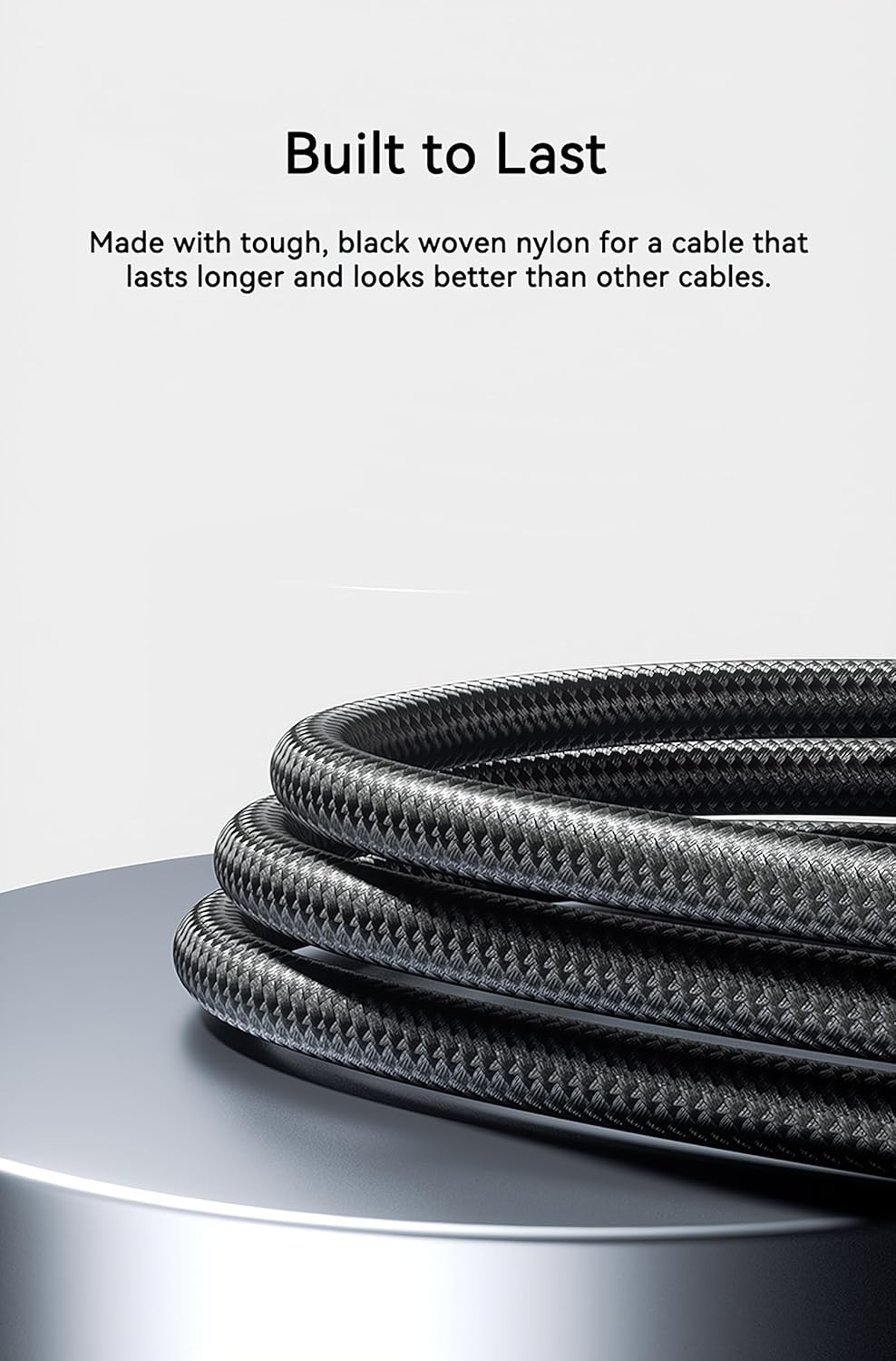 Woven USB-A to USB-C Cable (1ft) for Apple iPhone 16 Pro Max MFi Certified USB to Type C CarPlay Car Charger Cord for iPhone 16 Pro 16 Plus 16 iPhone 15 Pro Max 15 Pro 15 Plus 15 iPad Pro M4 (Black)