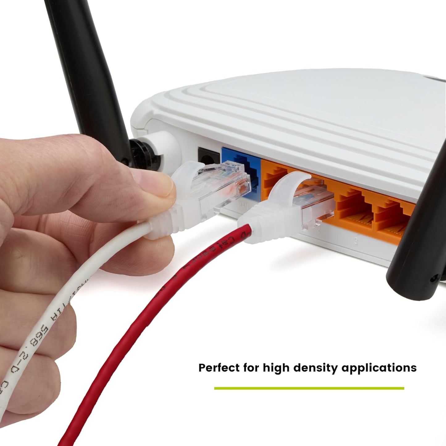 TRUECABLE Cat6 Component Rated Patch Cable, Unshielded (U/UTP), 6in, Red, 28AWG Solid Copper, Snagless 10G High-Speed Ethernet Cable, PoE++ 4PPoE 100W, UL Listed, RoHS-3, 1 Pack