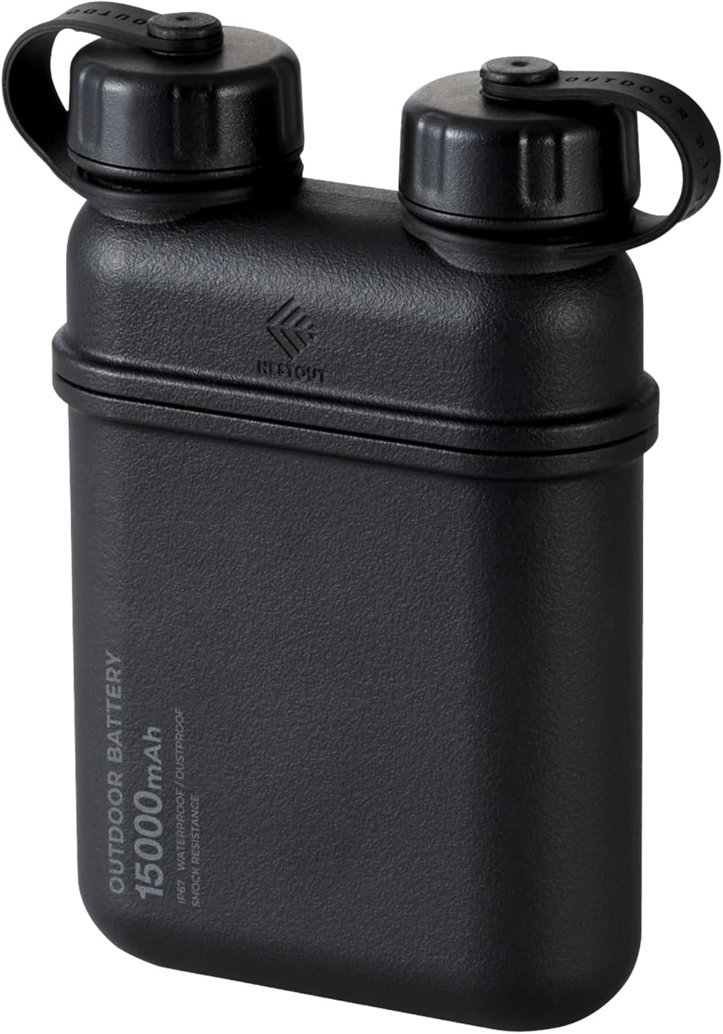 ELECOM NESTOUT Rugged Power Bank, 15000mAh Outdoor Charger, 32W USB C Fast Charging PD, Waterproof IP67, Heavy Duty Shockproof, Tactical Battery Pack for iPhone Tablet Hiking Camping Survival (Black)