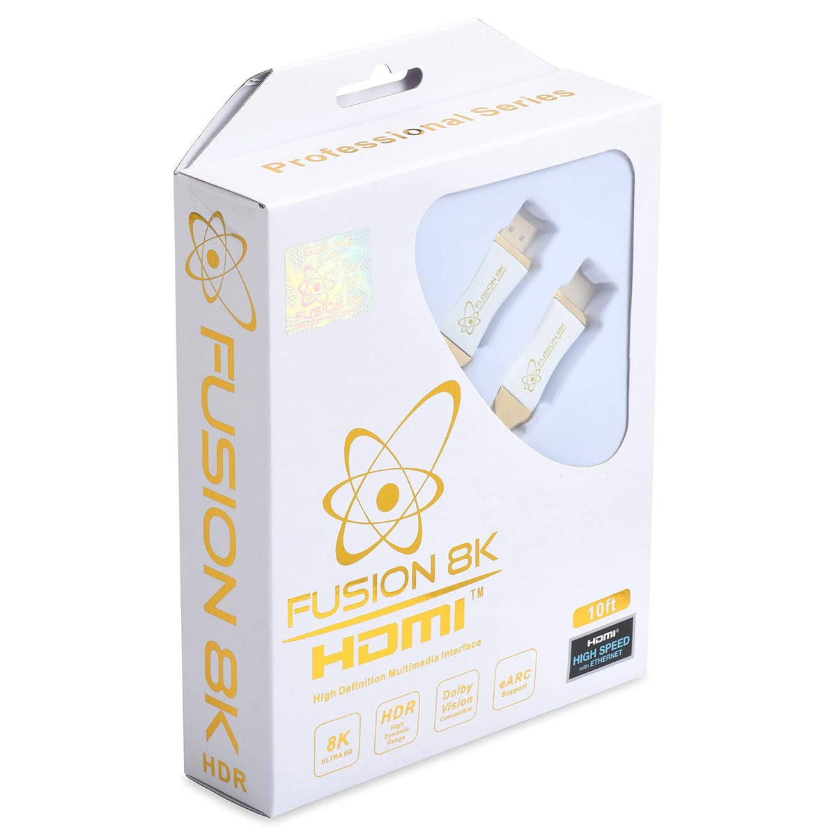 White HDR HDMI 2.1 Certified Cable Supports 10K 8K @60Hz and 4K @120Hz Compatible with Dolby Vision and All TVs, BluRay, Xbox Series X, PS5 (10 Feet)