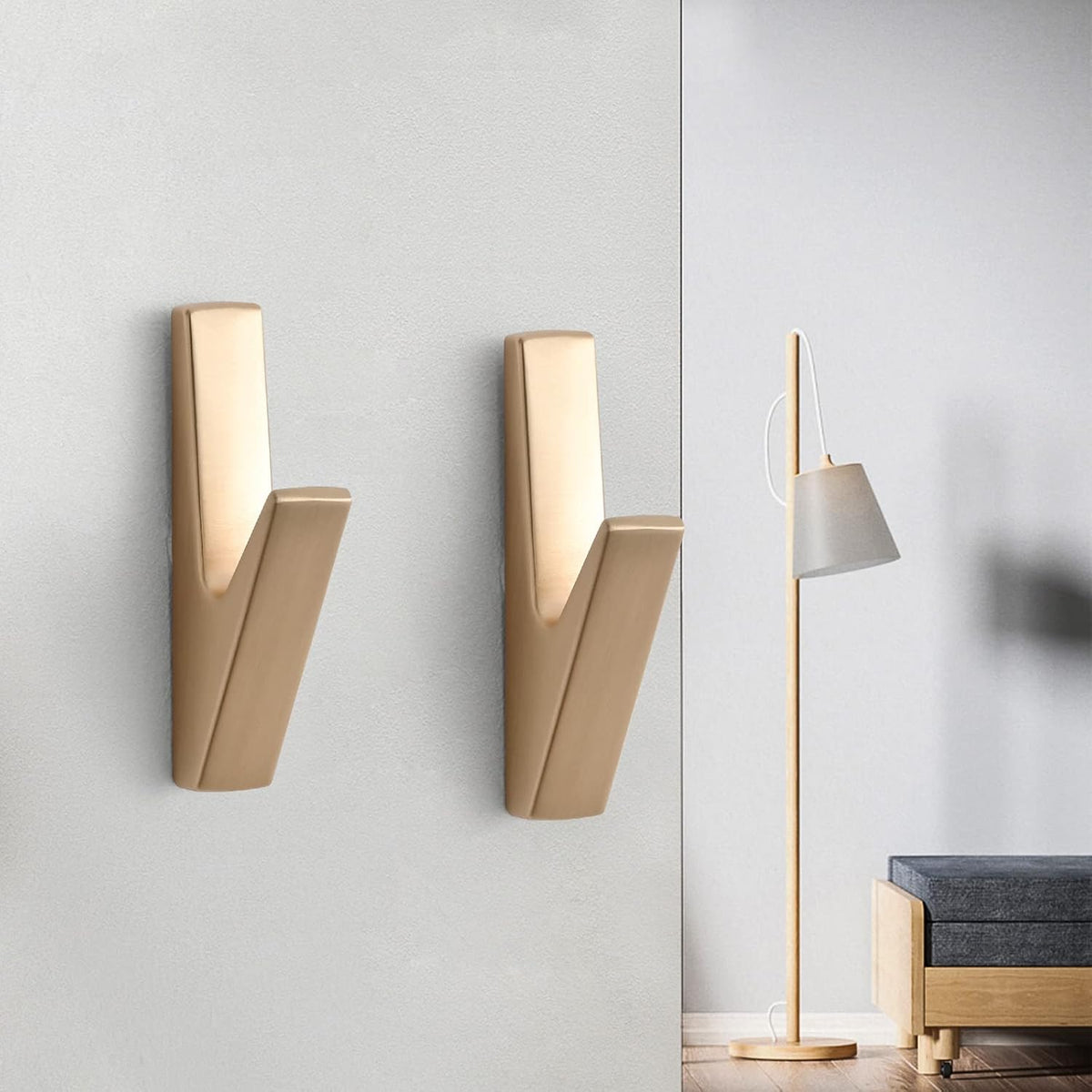 5 Pack Coat Hook,Wall Hooks,Coat Hooks Wall Mount, Metal Wall Hooks Holder for Hanging Clothes, Hats, Bags, Towels, Keys