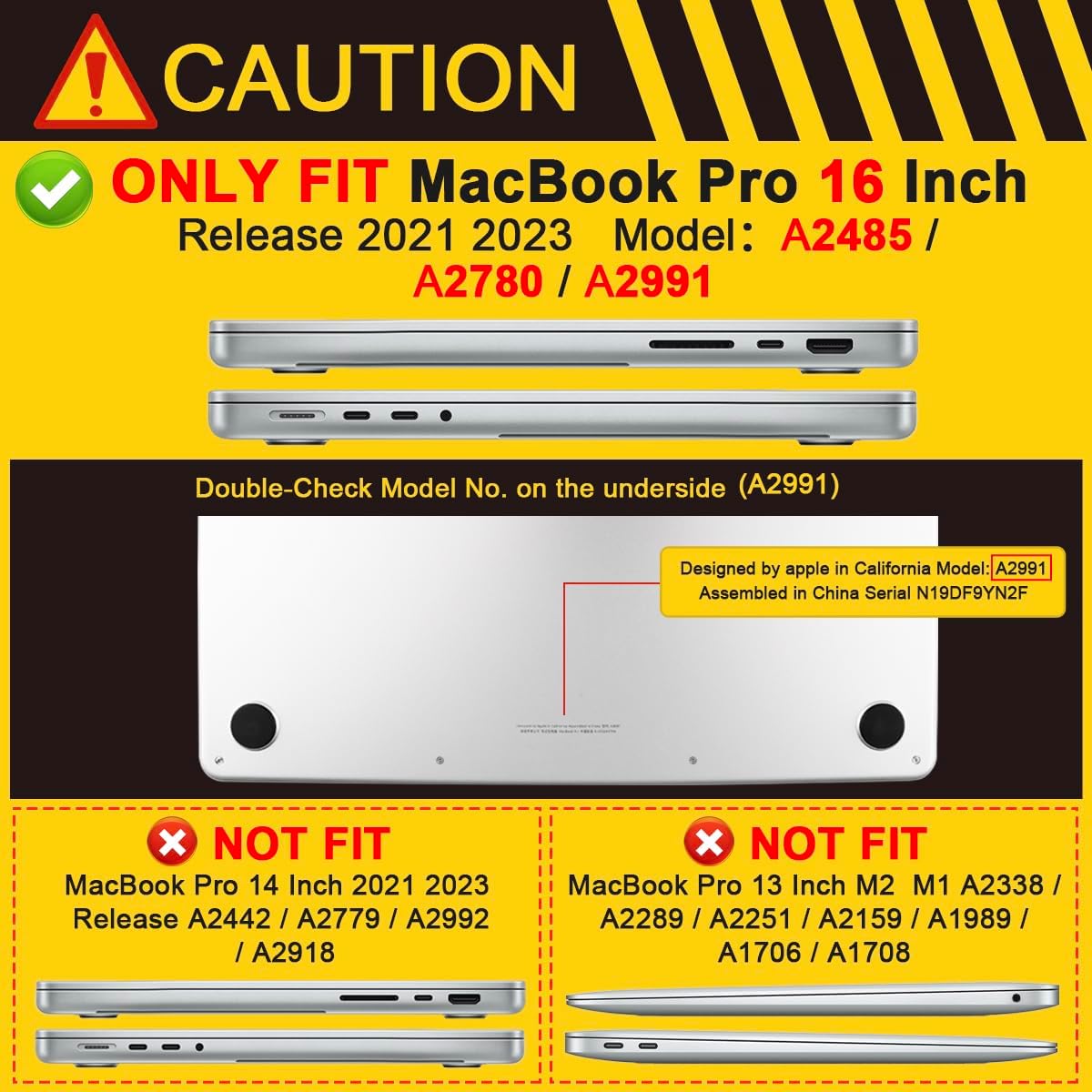 Batianda Customizable Case for New MacBook Pro 16 inch Case with M4 M3 M2 M1 Pro/Max Chip 2024 2023 2021 Release,Heavy Duty Shockproof Protective Hard Shell with Fold Kickstand & Keyboard Cover