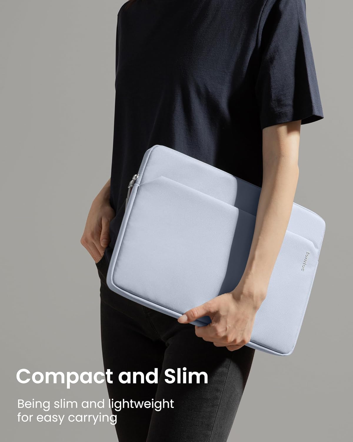 tomtoc Slim Laptop Sleeve Case for 13-inch New MacBook Air M4/A3420 M3/A3113 M2/A2681, M1/A2337 2025-2018, MacBook Pro M2/M1, Water-Resistant Protective Carrying Case with Accessories Pocket
