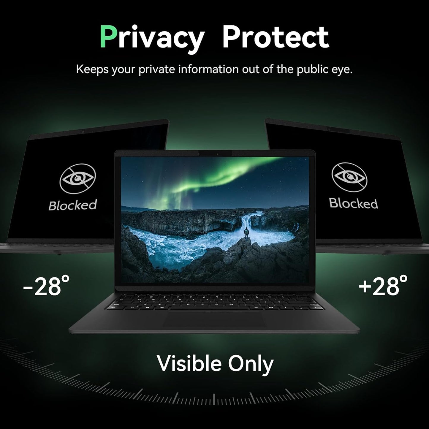 Magnetic 15 Inch Surface Laptop 5 Privacy Screen for Microsoft Surface Laptop 5/4/3/2/1, Removable Anti-Spy Filter Black Security Film, Anti Blue Light Filter Reusable Shield, Matte Bubble Free Guard