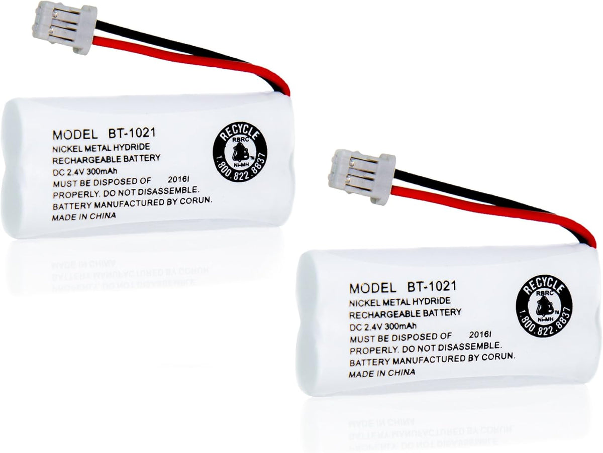 JustGreatDealz Battery BT-1021 BT1021 BBTG0798001 for Uniden Cordless Handset Telephones (2-Pack)