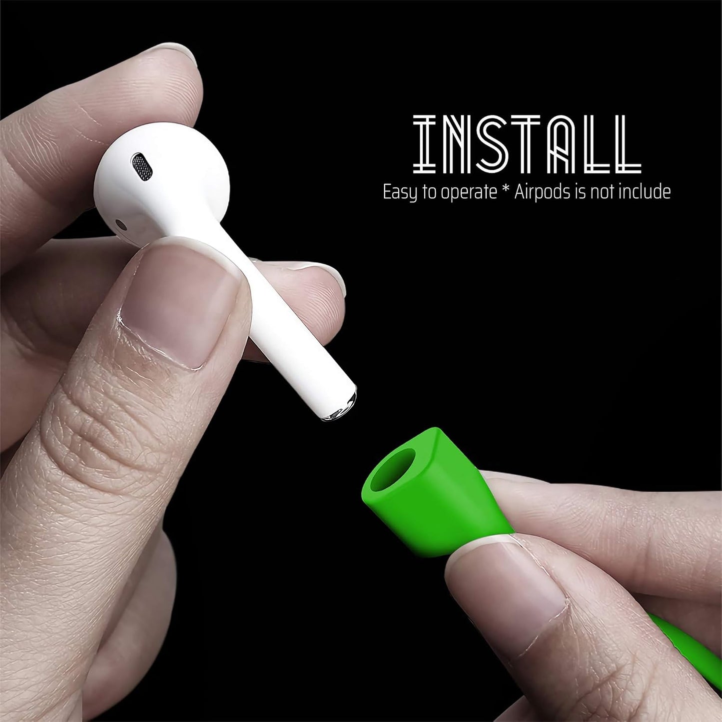 Ultra Strong Magnetic Airpod Pro Strap Anti-Lost Cord Sports Lanyard Compatible with Airpods 3rd 2nd Generation Pro 3 2 1 (Green)