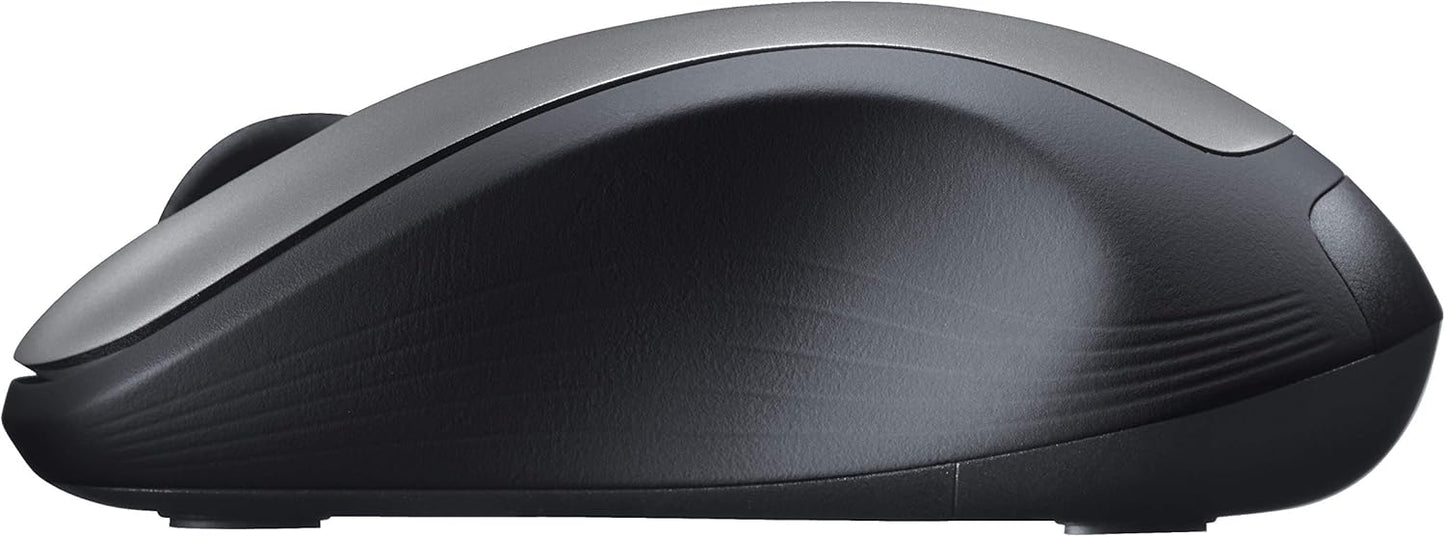 Logitech MK335 Quiet Wireless Keyboard and Mouse Combo - Black/Silver Keyboard and Mouse Combo Wireless, Ambidextrous