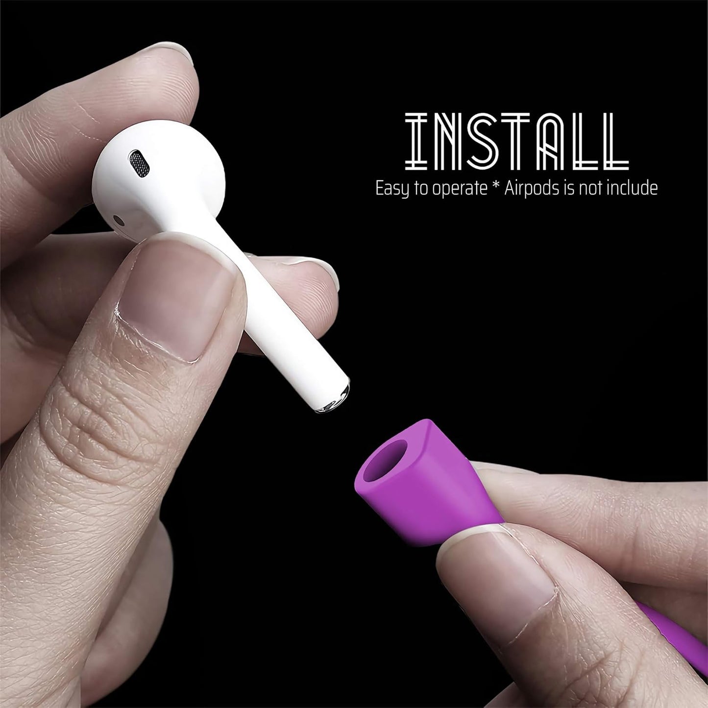 Ultra Strong Magnetic Airpod Pro Strap Anti-Lost Cord Sports Lanyard Compatible with Airpods 3rd 2nd Generation Pro 3 2 1 (Purple)