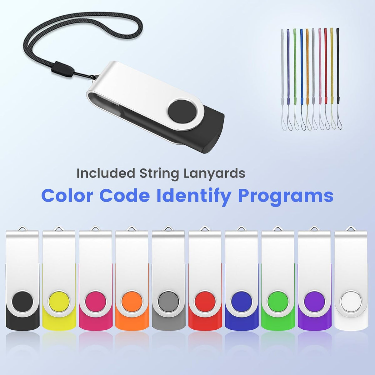 (Not 128GB) ABLAZE 128MB USB Flash Drive 100 Pack, USB 2.0 Thumb Drives Bulk Memory Sticks Pendrives 100PCS (Mixcolors)