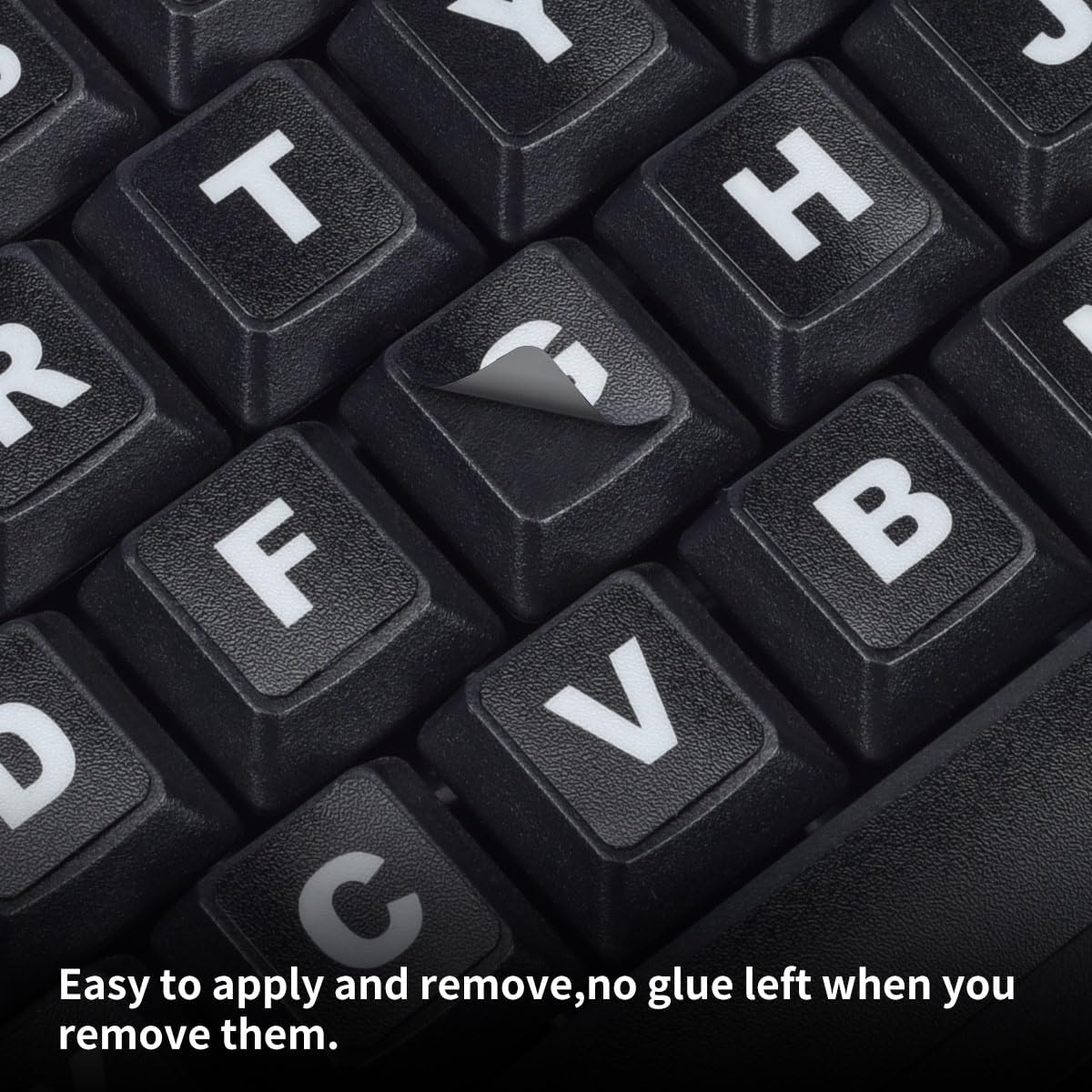 2PCS English Keyboard Stickers Replacement Letters, Full Size Big Letter QWERTY Keyboard Sticker Universal for PC Computer Laptop Desktop, Matte Keyboard Alphabet Stickers