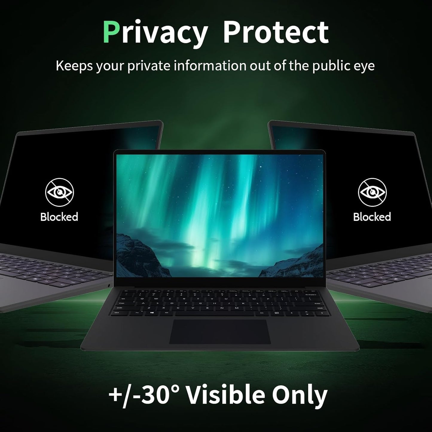Laptop Privacy Screen 13.3 Inch-16:10 Aspect Ratio Anti-Glare Blue Light Film Computer Monitor Protector, Bubble-Free shield Removable 13in Filter for Lenovo HP Acer Asus Thinkpad Envy Xps
