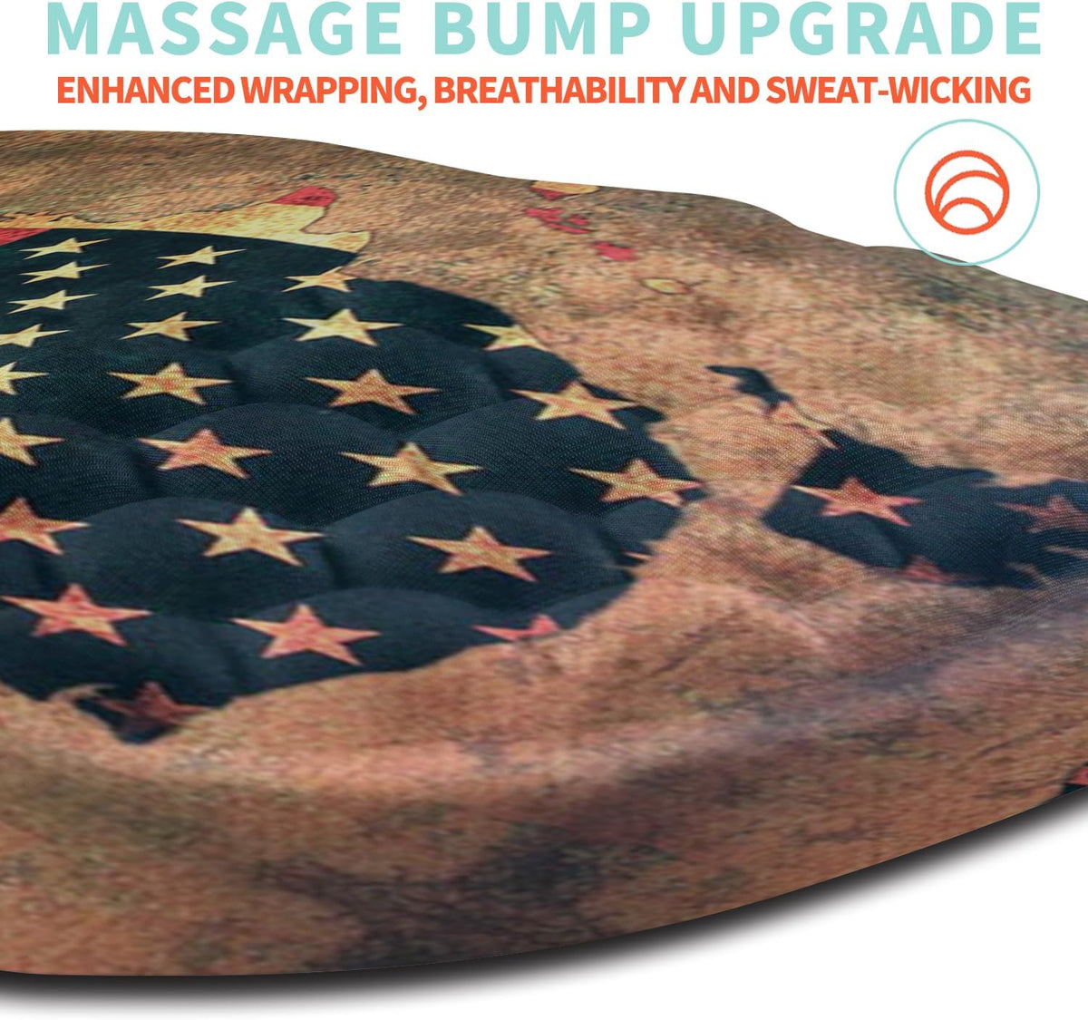 Ergonomic Mouse Pad Wrist Support with Memory Foam Massage Bulge, Carpal Tunnel Pain Relief Mousepad Wrist Rest for Mouse(12x8 inch, USA Flag Map)