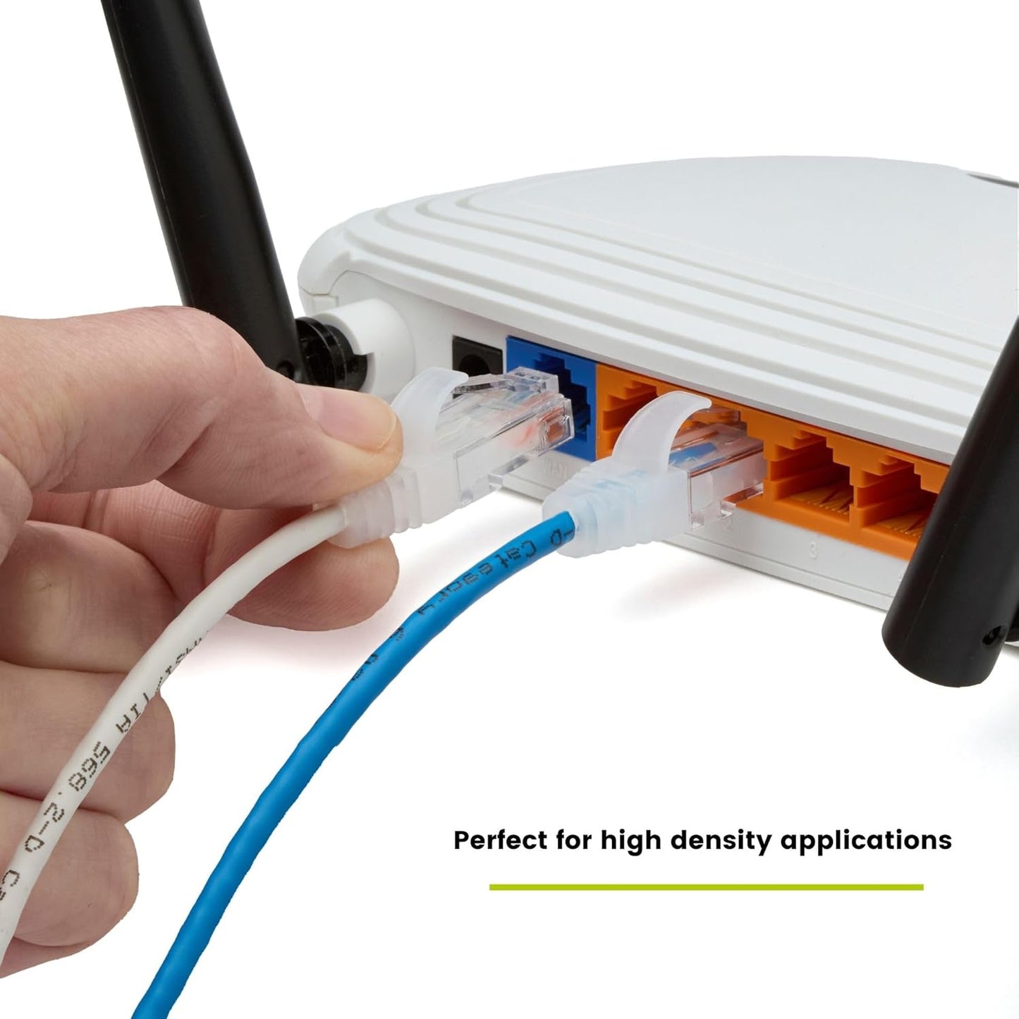 TRUECABLE Cat6 Component Rated Patch Cable, Unshielded (U/UTP), 1ft, White, 28AWG Solid Copper, Snagless 10G High-Speed Ethernet Cable, PoE++ 4PPoE 100W, UL Listed, RoHS-3, 1 Pack