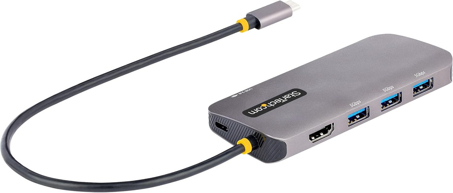 StarTech.com USB-C Docking Station for MacBook Pro M1 M2 M3 M4 and Windows, 4K 60Hz HDMI Video, HDR10, USB 5Gbps Hub, 100W Laptop Charging, GbE