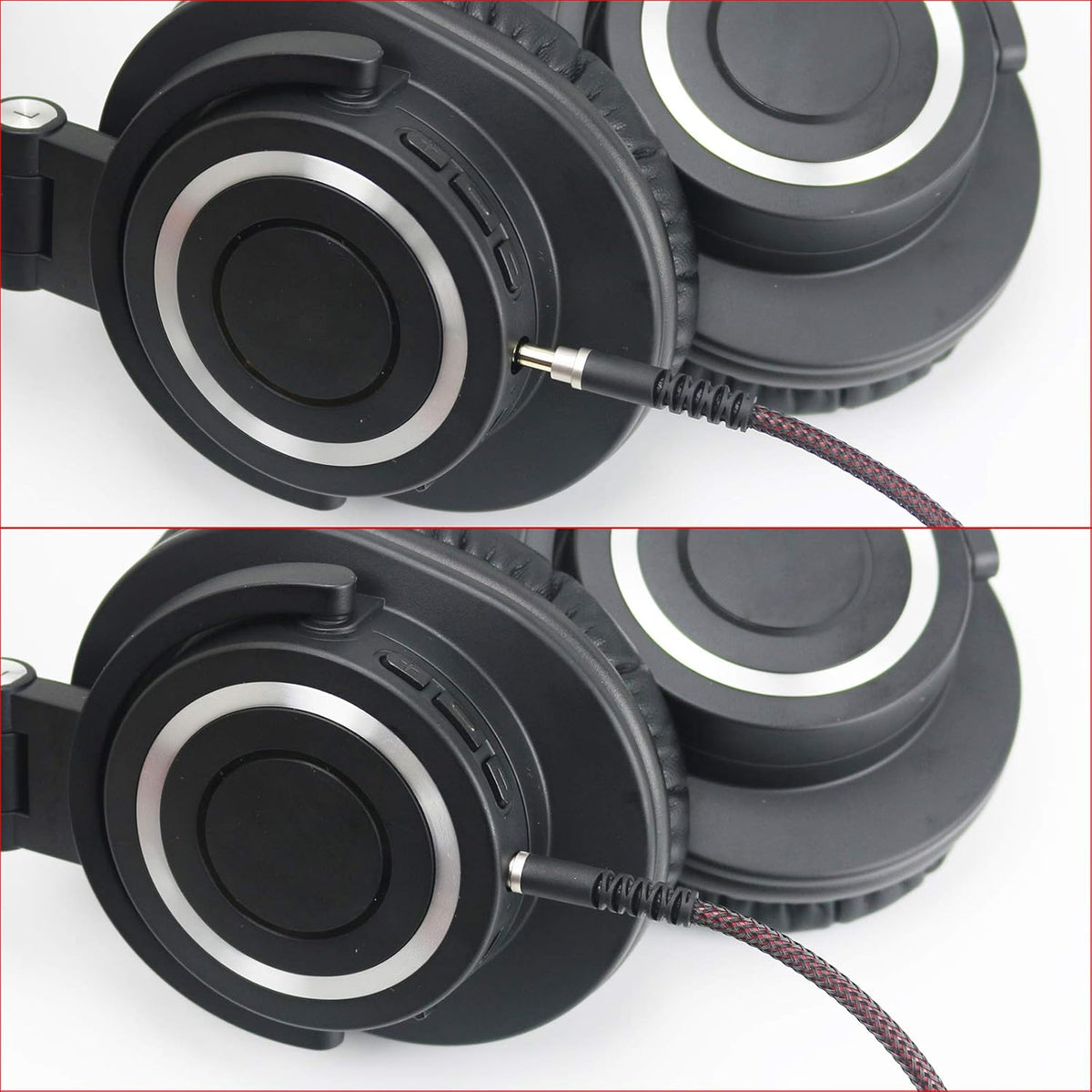 NewFantasia Replacement Audio Upgrade Cable Compatible with Audio-Technica ATH-M50xBT, ATH-AR3BTBK, ATH-SR50BT, ATH-ANC9, ATH-ANC7B, ATH-SR5BTBK, ATH-S700BT Headphones 1.2meters/4ft
