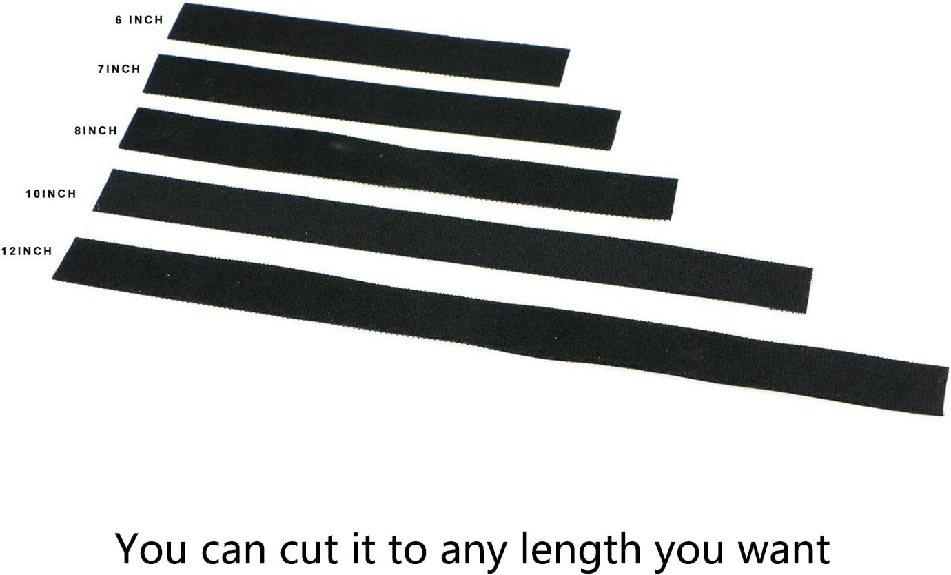 Reusable Fastening Tape Cable Ties 3/4 Inch Double Side Hook Roll (5 Yard, Red)