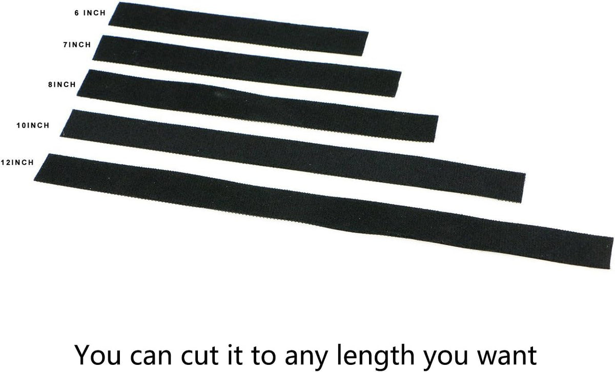 Reusable Fastening Tape Cable Ties 3/4 Inch Double Side Hook Roll (25 Yard, Yellow)
