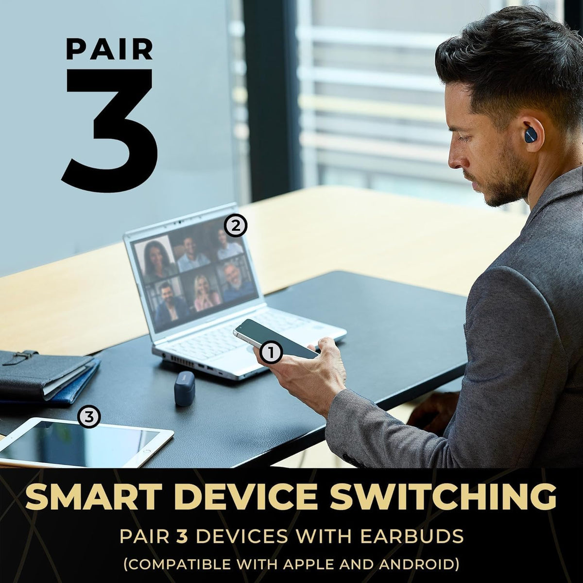 Technics EAH-AZ80-A Premium Hi-Fi True Wireless Bluetooth Earbuds with Advanced Noise Cancelling - Midnight Blue