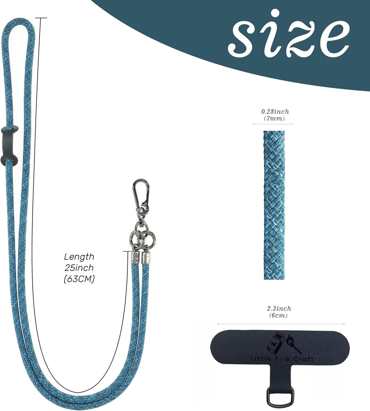 Phone Lanyard Universal Cell Phone Strap Crossbody Strap for iPhone Lanyard Around the Neck Extra Long Rope with Tether Tab for Men and Women (Camo Blue)
