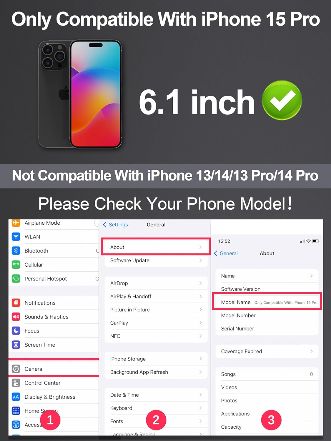 Compatible for iPhone 15 Pro Privacy Screen Protector 6.1 Inch, Purple Gradient Anti Spy Anti Blue Light HD Screen Protector Tempered Glass Easy Installation