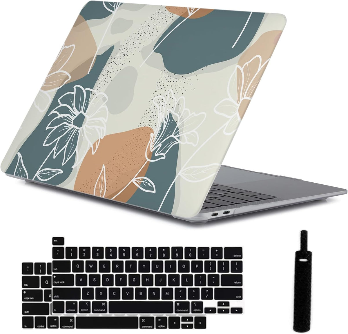 LanBaiLan Compatible for MacBook Pro 13 inch with Touch Bar 2022 2021 2020 2019 2018 2017 2016 M1 M2 Chip A2338 A2289 A2251 A2159 A1989 A1706 A1708, Laptop Hardshell Case & Keyboard Cover,Art Flower
