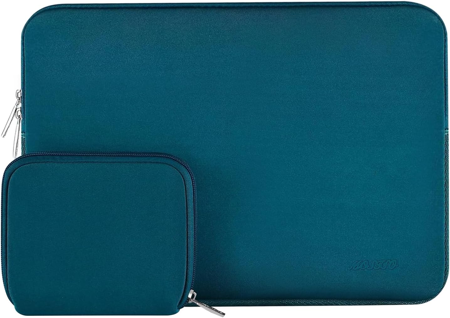 MOSISO Laptop Case 13.3 inch, 13-13.3 inch Laptop Sleeve Bag Compatible with MacBook Air/Pro 13/Pro 14 M5 M4 M3 M2 M1, HP Dell ASUS Lenovo, Neoprene Computer Sleeve Bag with Small Case, Deep Teal