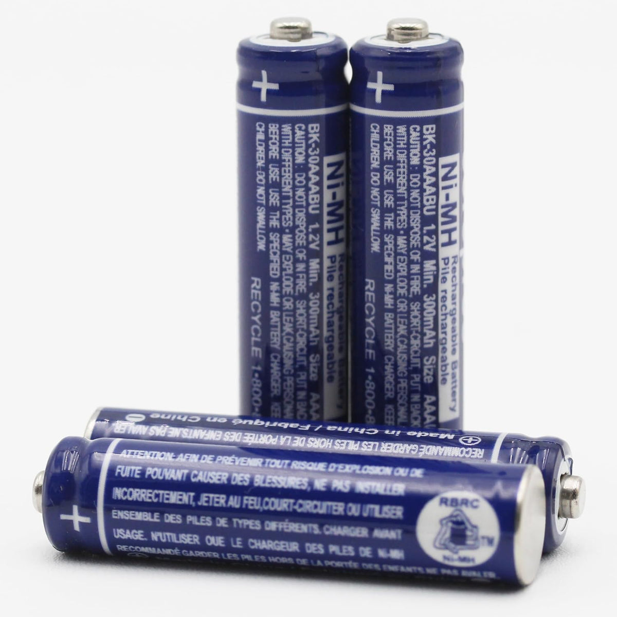 4-Pack BK-30AAABU Battery for Panasonic Cordless Phone BK30AAABU