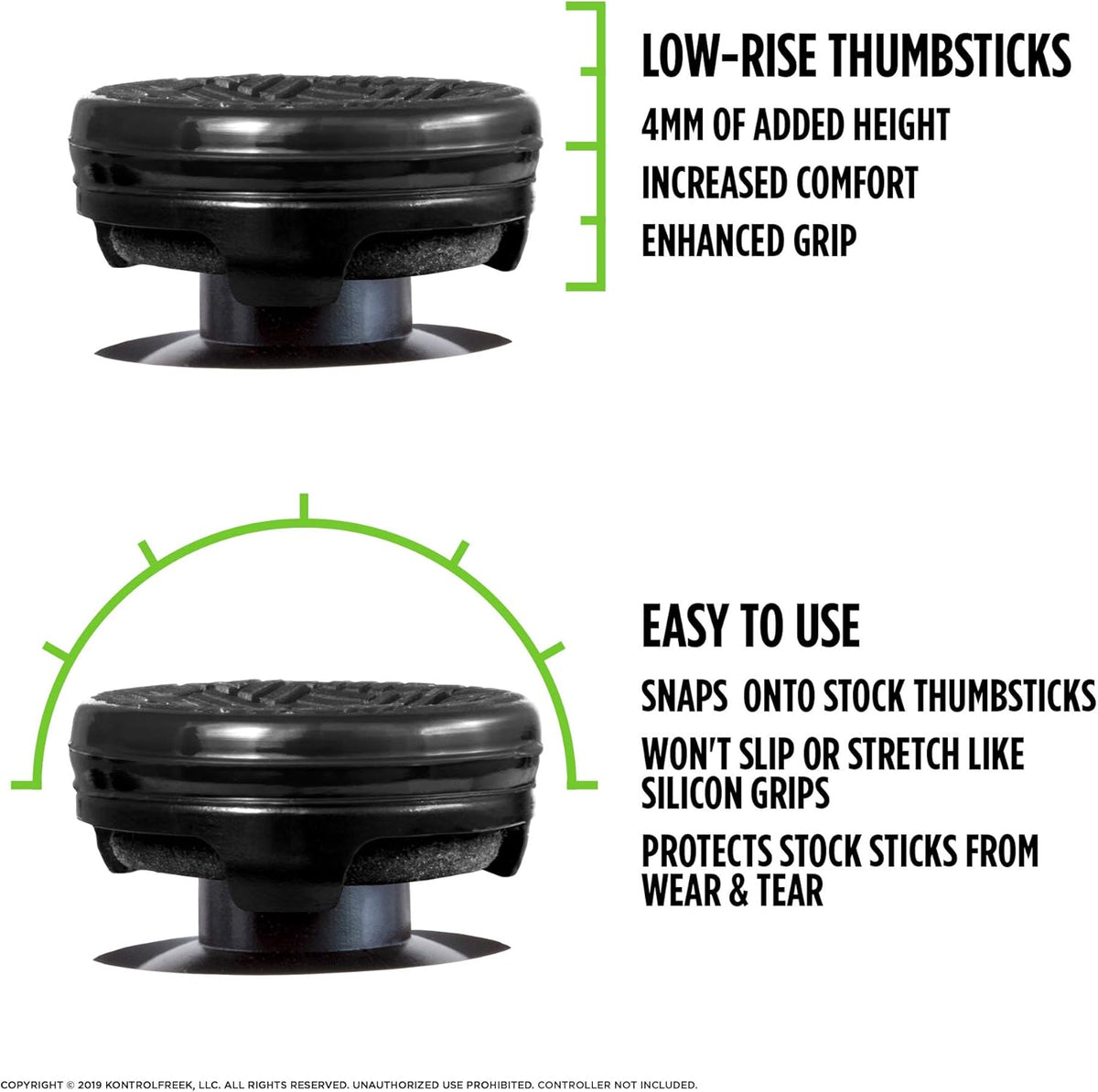KontrolFreek Omni for Playstation 4 (PS4) and Playstation 5 (PS5) | 2 Performance Thumbsticks | 2 Low-Rise Concave | Black