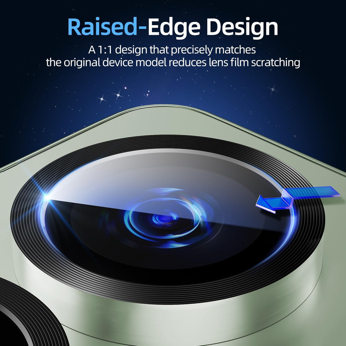 X-it Camera Lens Protector for Samsung S25, 9H Tempered Glass, Independent Metal Aluminum Edge Original Protection Design, Suitable for Phone Case, Anti-scratch, Anti-reflective,Mint