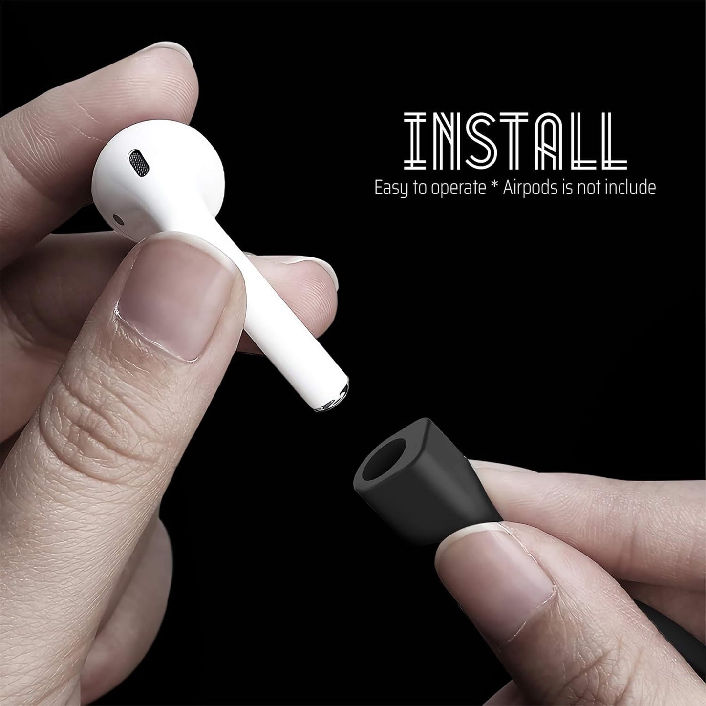 Ultra Strong Magnetic Airpod Pro Strap Anti-Lost Cord Sports Lanyard Compatible with Airpods 3rd 2nd Generation Pro 3 2 1 (3 Black)