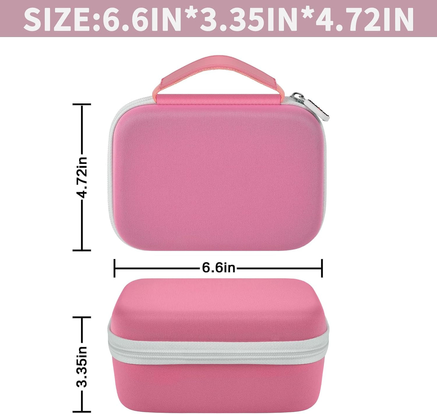 Case Compatible with Phomemo M110 Label Maker - Portable Mini Bluetooth Thermal Label Maker Carrying Storage Bag for Printer Labels, USB Cable and Accessories - Pink (Box Only)