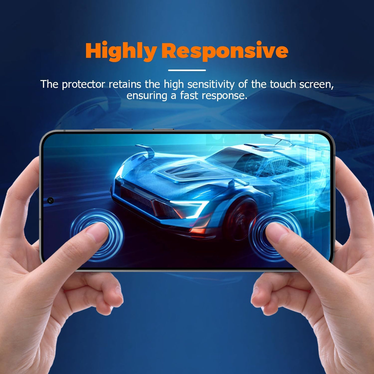 2 Pack Matte Glass Screen Protector for Samsung Galaxy S24 /S25 (6.2 inch), Anti-Glare & Anti-Fingerprint Case Friendly Tempered Glass Film, Bubble Free,Fingerprint unlock,HD Clear,Smooth as Silk