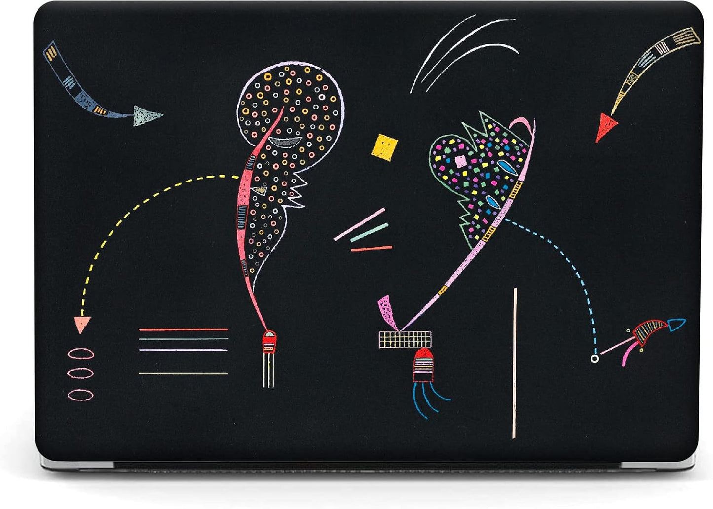 Berkin Arts for MacBook Air 13.6 inch Case A3240 A3113 A2681 (M4 M3 M2) 2025 2024-2022 Release with Keyboard Cover & Screen Naive Art Illustrated (Two Sides by Kandinsky)
