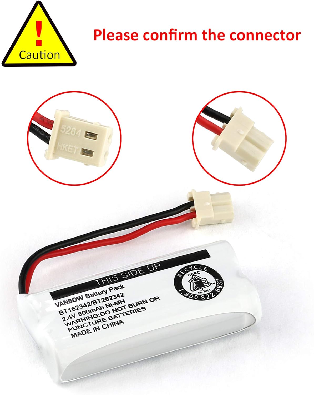 BT183342 BT283342 BT166342 BT266342 BT162342 BT262342 Cordless Phone Battery Compatible with CS6114 CS6419 CS6719 EL52300 CL80112 CS6719-2 Cordless Handsets (Pack 3)