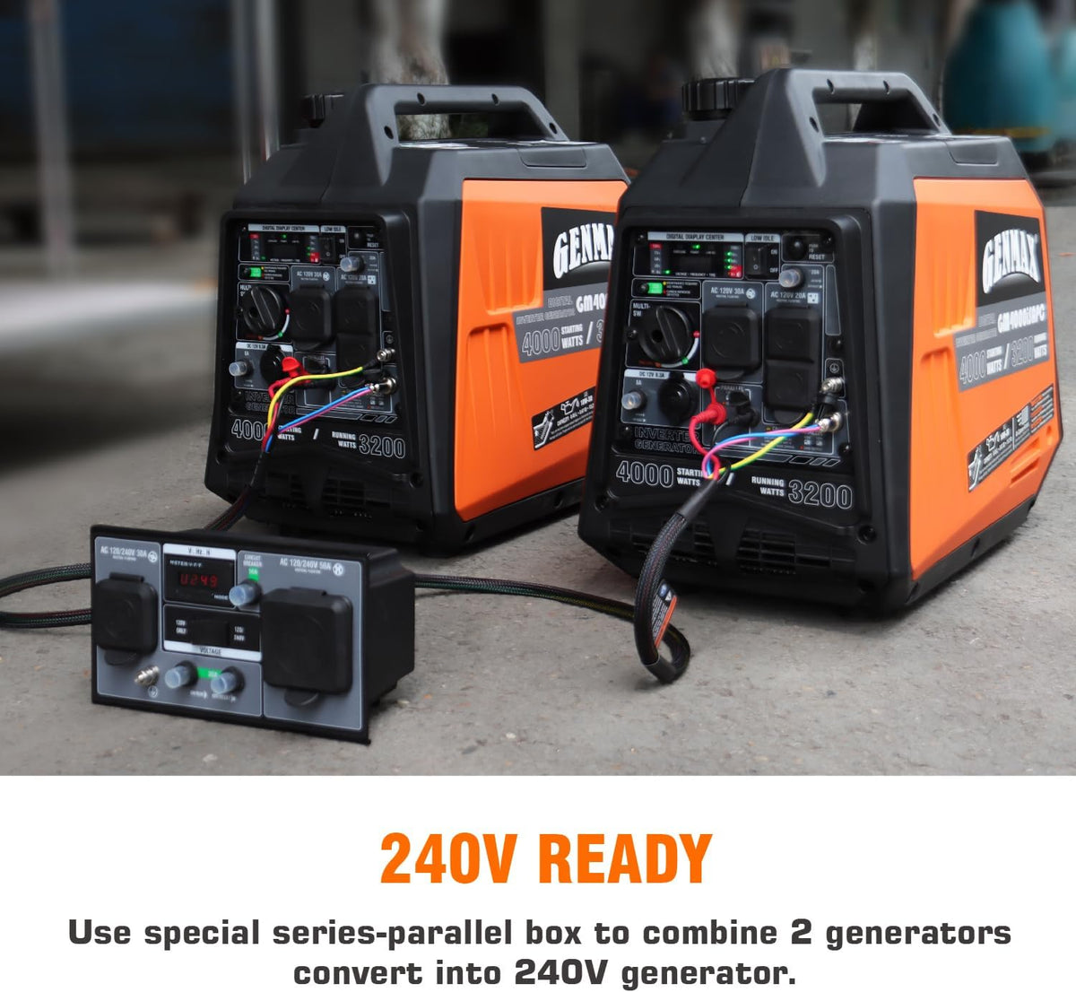 GENMAX Generator，EPA Compliant, Eco-Mode Feature, Ultra Lightweight for Backup Home Use & Camping