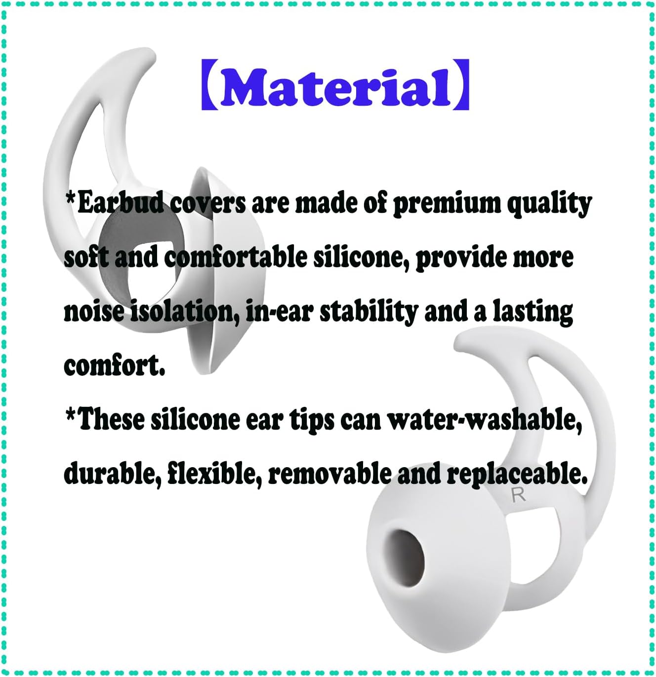 Silicone Earbud Tips 3 Pairs Small Eartips Compatible with Bose QuietComfort Earbuds and Sport Earbuds