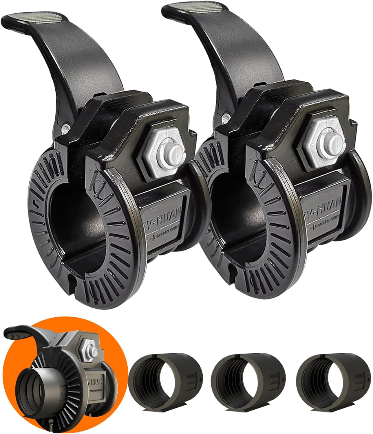 Barbell Clips 1 Inch Quick Release Weight Clamps 0.9-1.18inch Multi-Size Adjustable Olympic Clamps for Bars