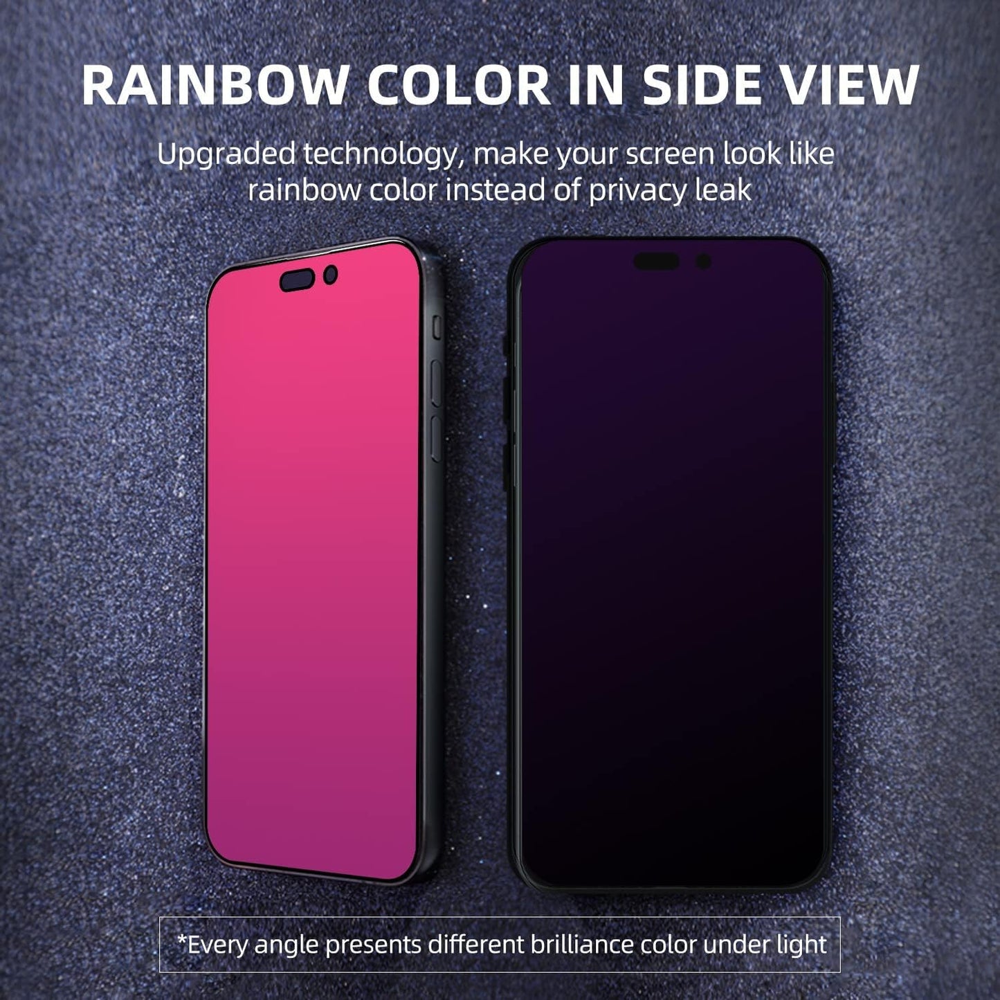 EGKimBa for iPhone 16 Privacy Screen Protector, Gradient Color, Bubble Free, Easy Installation, Auto Dust-Elimination, Anti Blue Light