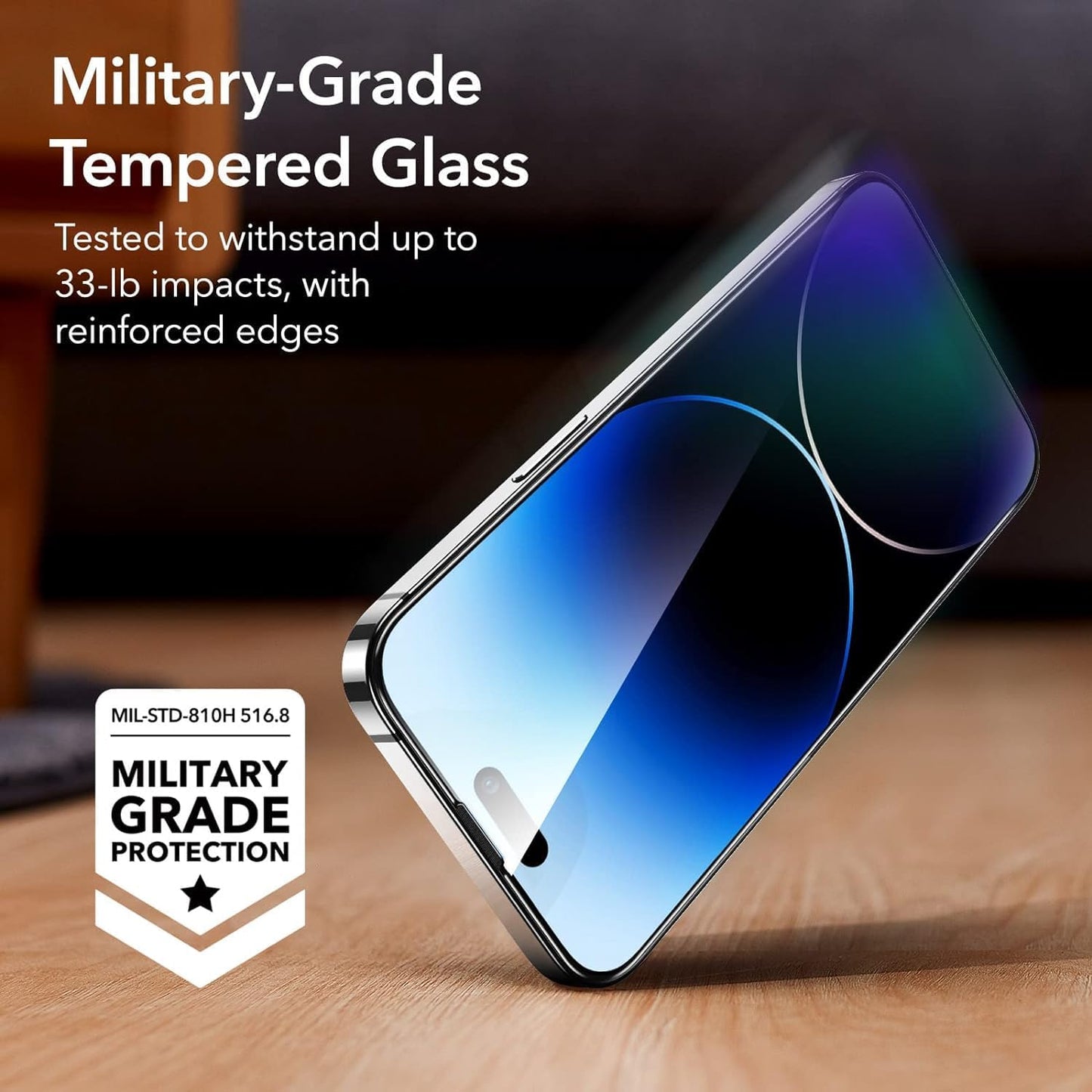 ESR 3 Pack for iPhone 14 Pro Max Screen Protector, [9H Hardness] [Military Grade Shatterproof] Tempered Glass Film with Easy Installation Tool, HD Clear, Scratch Resistant