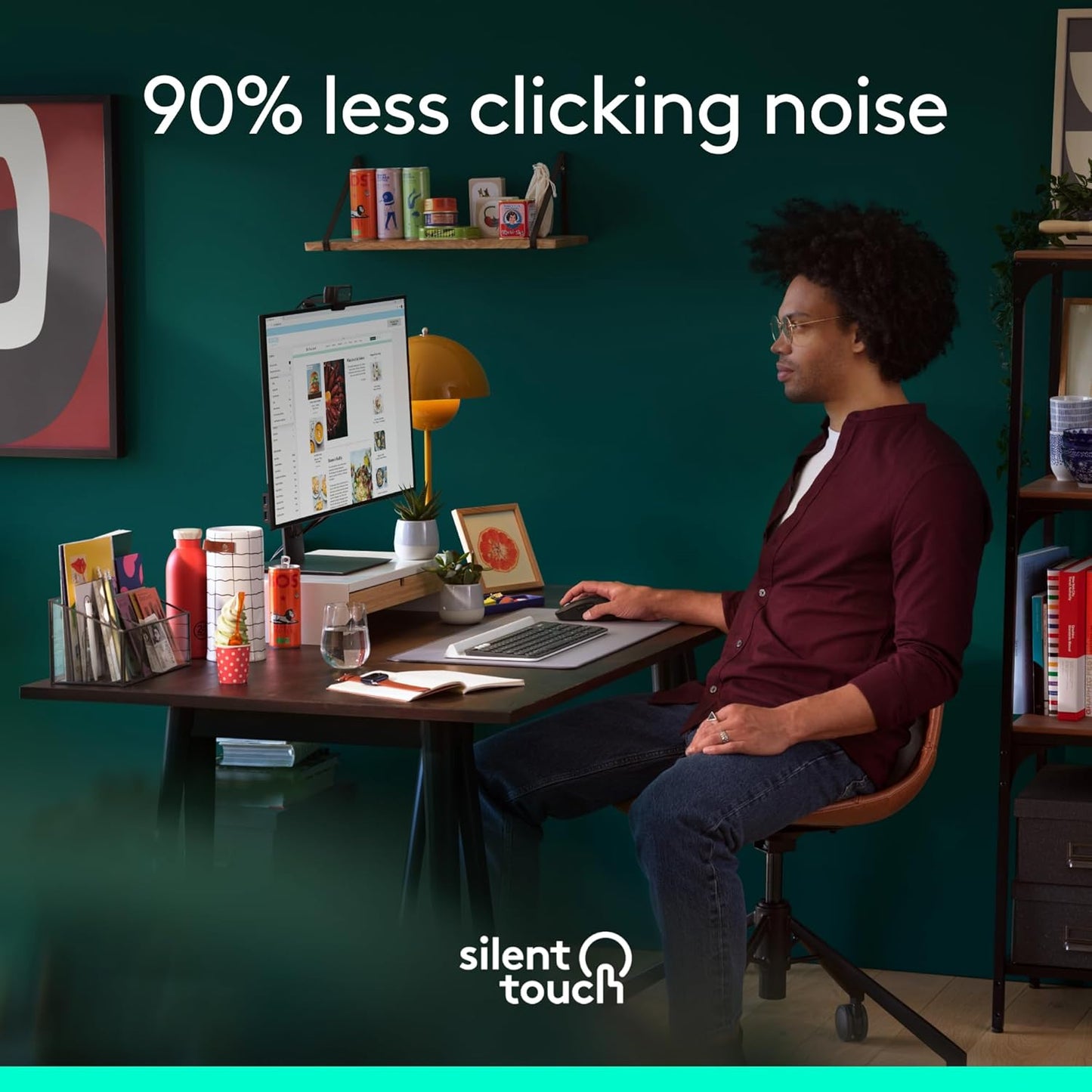 Logitech Wireless Mouse Signature M650 - Small to Medium Sized Hands, Right Handed, 2-Year Battery, Silent Clicks, Customizable Buttons, Bluetooth, PC/Mac?Chromebook - Black