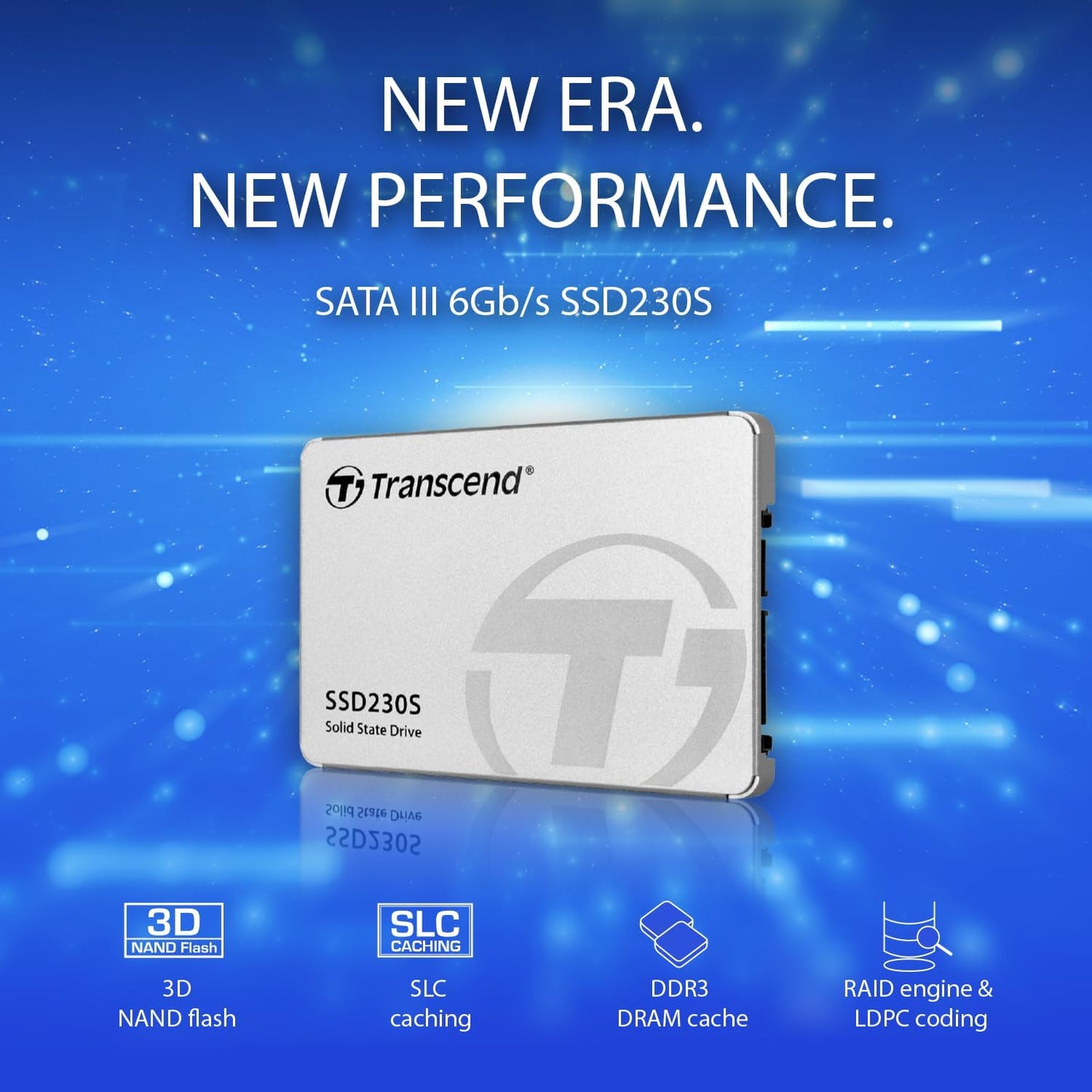 Transcend 128GB 2.5" SATA III 6Gb/s SSD with DRAM, Up to 560MB/s, Compatible with PS4, Laptops&Desktops, PCs&Notebooks, Internal Solid State Drive with SLC Cache, 3D TLC NAND, RAID Engine, LDPC Coding
